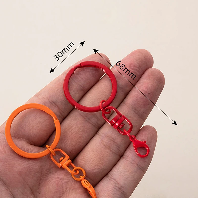 1PC Candy Color Keychain Connector Accessories Keyring Lobster Clasp Hook With Rotating Buckle For DIY Jewelry Making