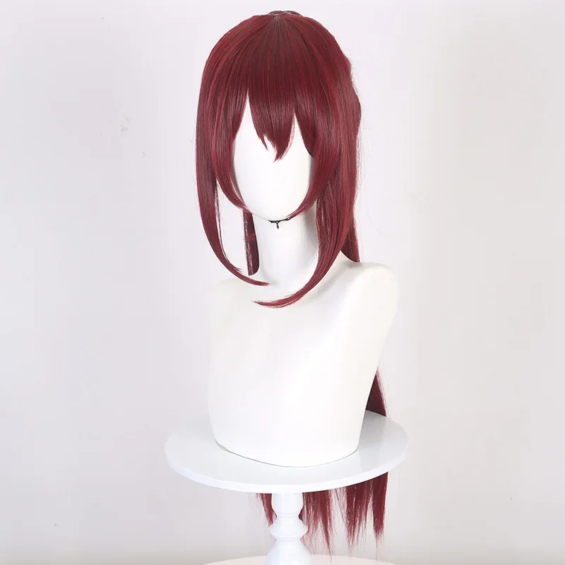 Madoka Magica Sakura Kyoko cosplay wig role play red ponytail hairs costumes