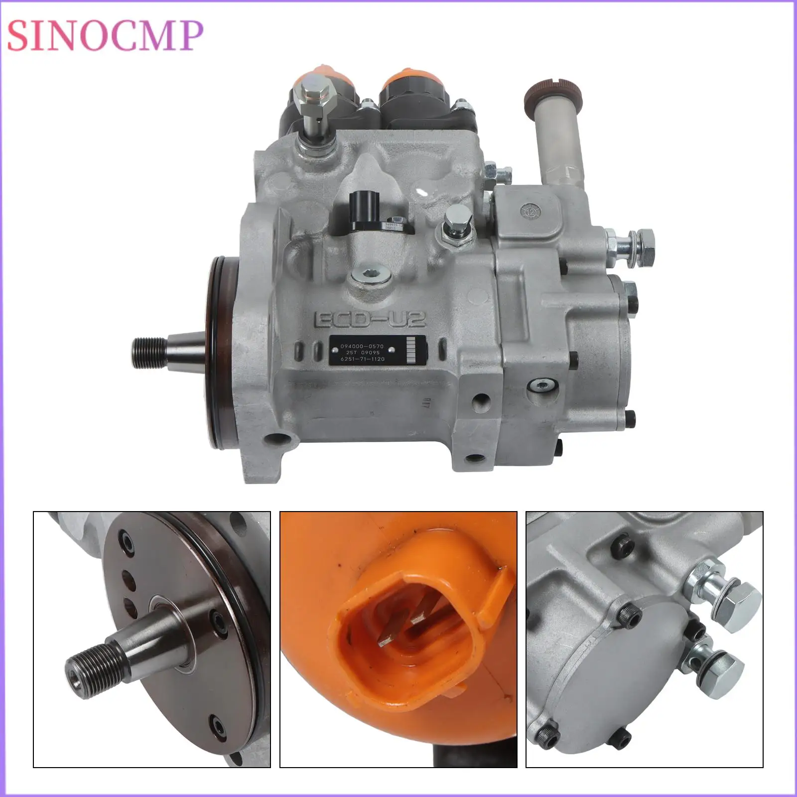 

Топливный насос высокого давления 6251-71-1120 6251-71-1121 094000-057 для Komatsu PC450-8, запчасти для экскаваторов, дизельный топливный насос