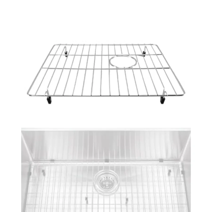 

Подставка для раковины K-5828-ST, совместимая с кухонными мойками Kohler Whitehaven K-6426, K-6427, большая нижняя решетка из нержавеющей стали