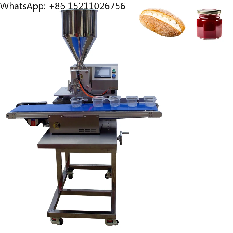 Automatic Bun Puff Bread Cream Croissant Filling -ing Cream Making Machine / Hotdog and Cheesecake Memory Filling Machine