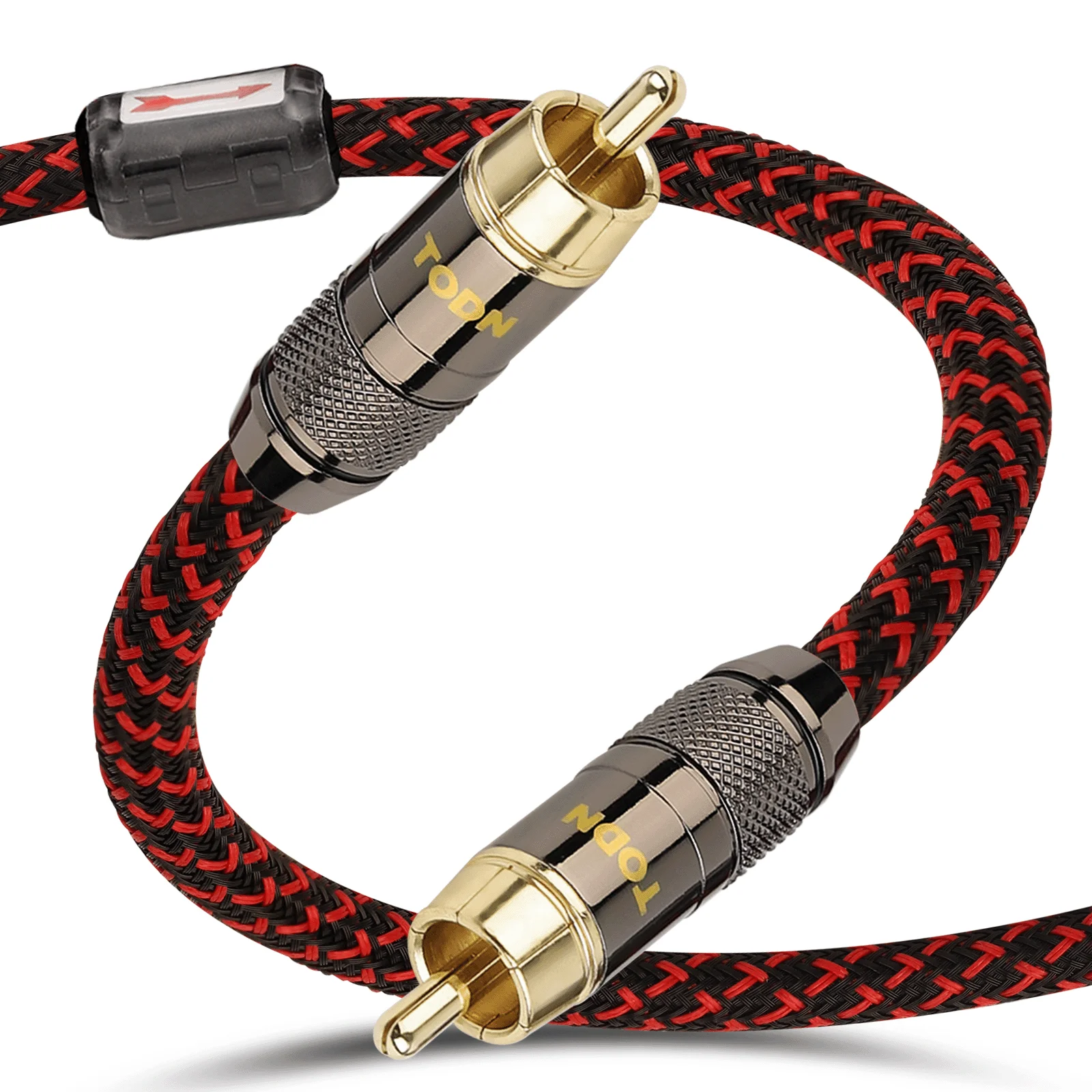 Kabel audio cyfrowy TODN 75Ω 4N OFC High End RCA do RCA męski, kabel stereo do głośników, subwoofera HiFi, AV TV — zdjęcie produktu 7