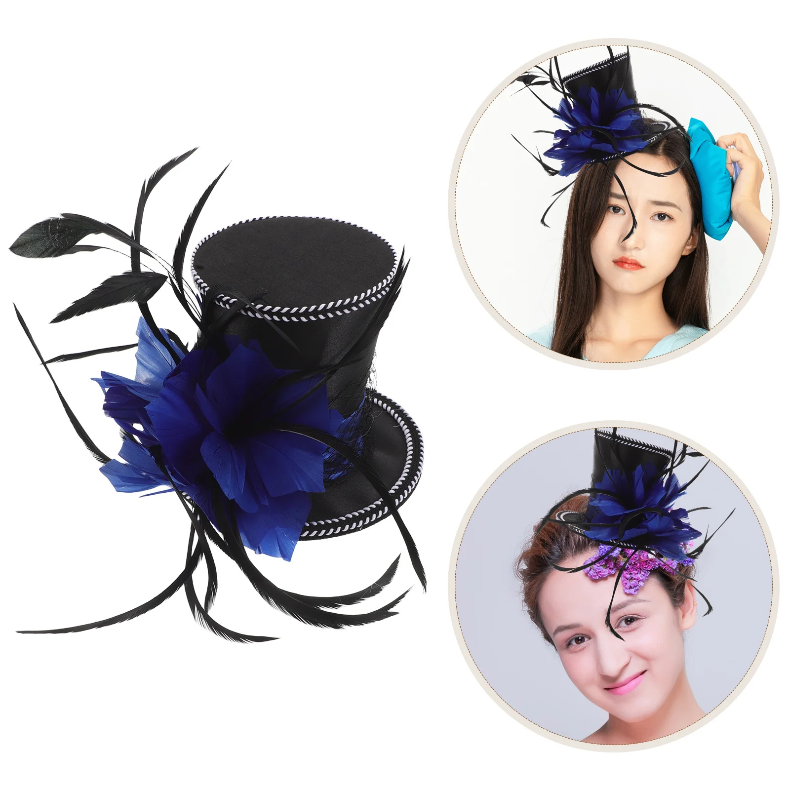

Mini Fascinator Hat for Women Small Top Hat with Delicate Embellishments Party Headpiece Ideal for Halloween Wedding Photo Booth