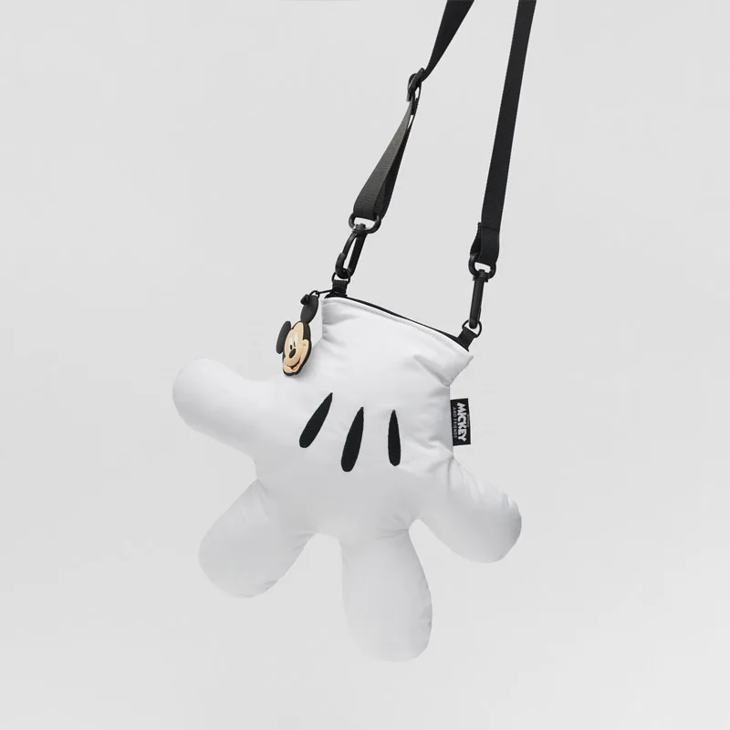 Bolso de mensajero con forma de guantes de Mickey para niños y niñas, bolso de hombro con forma cóncava, adornos de Disney