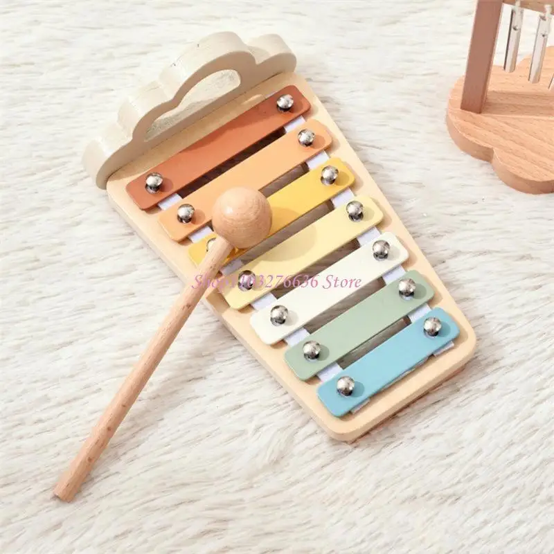 R6FD Toddler Musical Educational Toy Set Instruments percussão natural