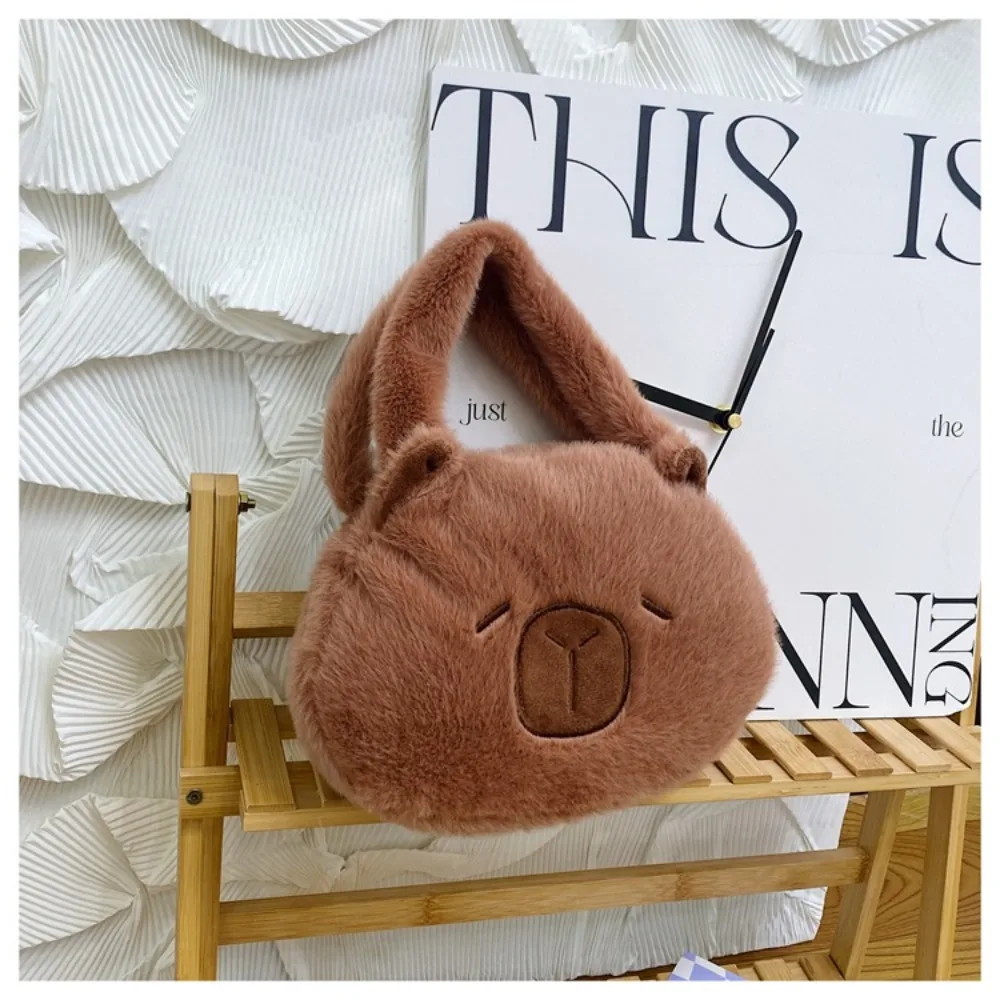 Animal Capybara Plush Handbag Cartoon Cartoon Shoulder Bag Couple