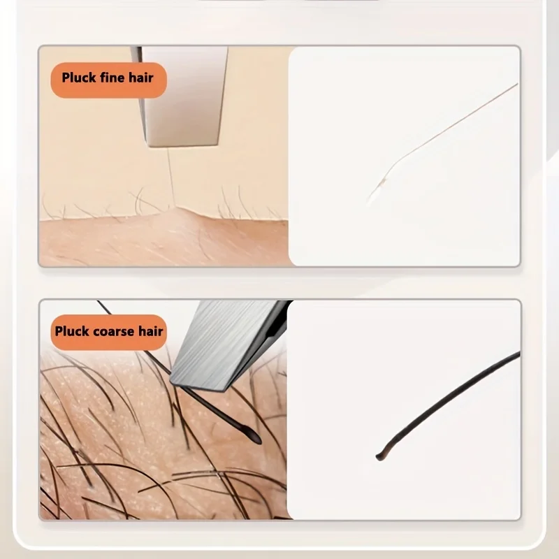 Pinzas de precisión de acero inoxidable para cejas, depilación Facial, espinillas, punta inclinada, punta angular, punta puntiaguda