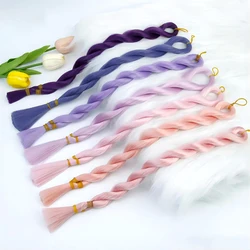 BJD Doll Hair 1/3 1/4 1/6 Rooting Wigs Material Heat-resistant Soft Silk Synthetic Replace Wigs