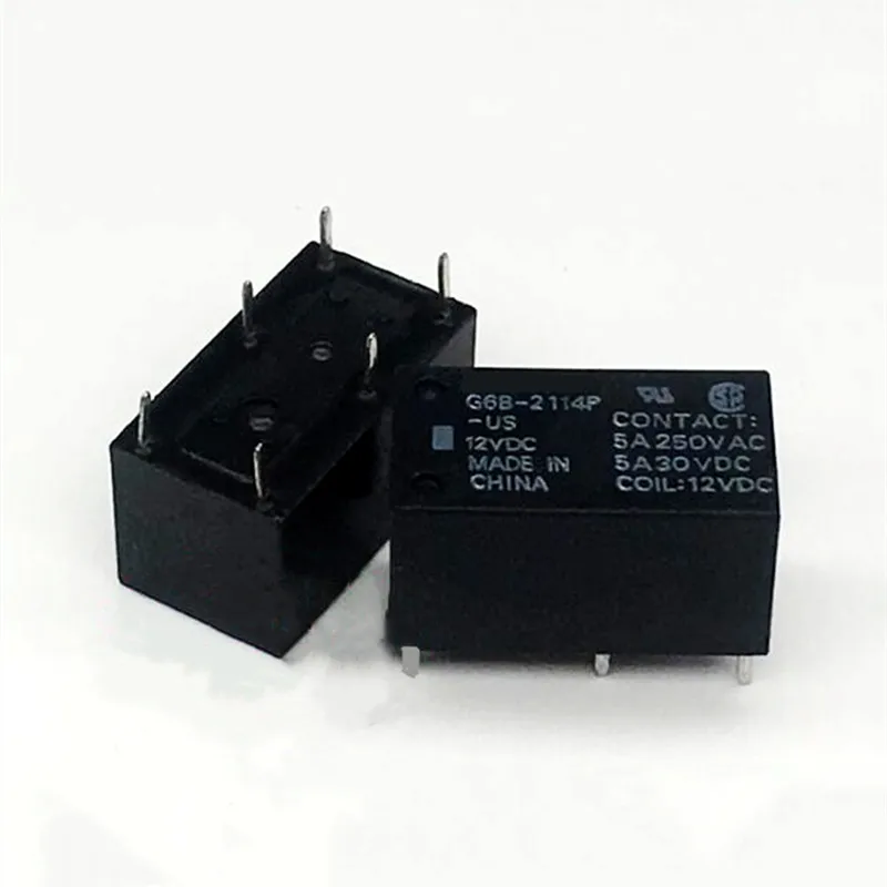 HOT NEW G6B-2114P-US-12VDC G6B-2114P-US 12VDC G6B-2114P DC12V 5A 5v relay DIP6