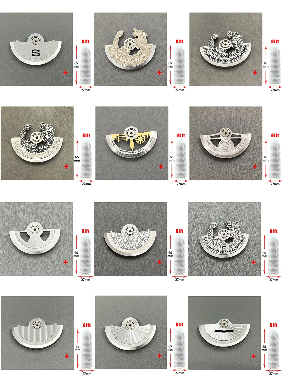 Custom Modifiy Silver NH36 NH35 Rotor Automatic Hammer Rotor Fits NH35 NH36 Movement Rotor Replace Parts