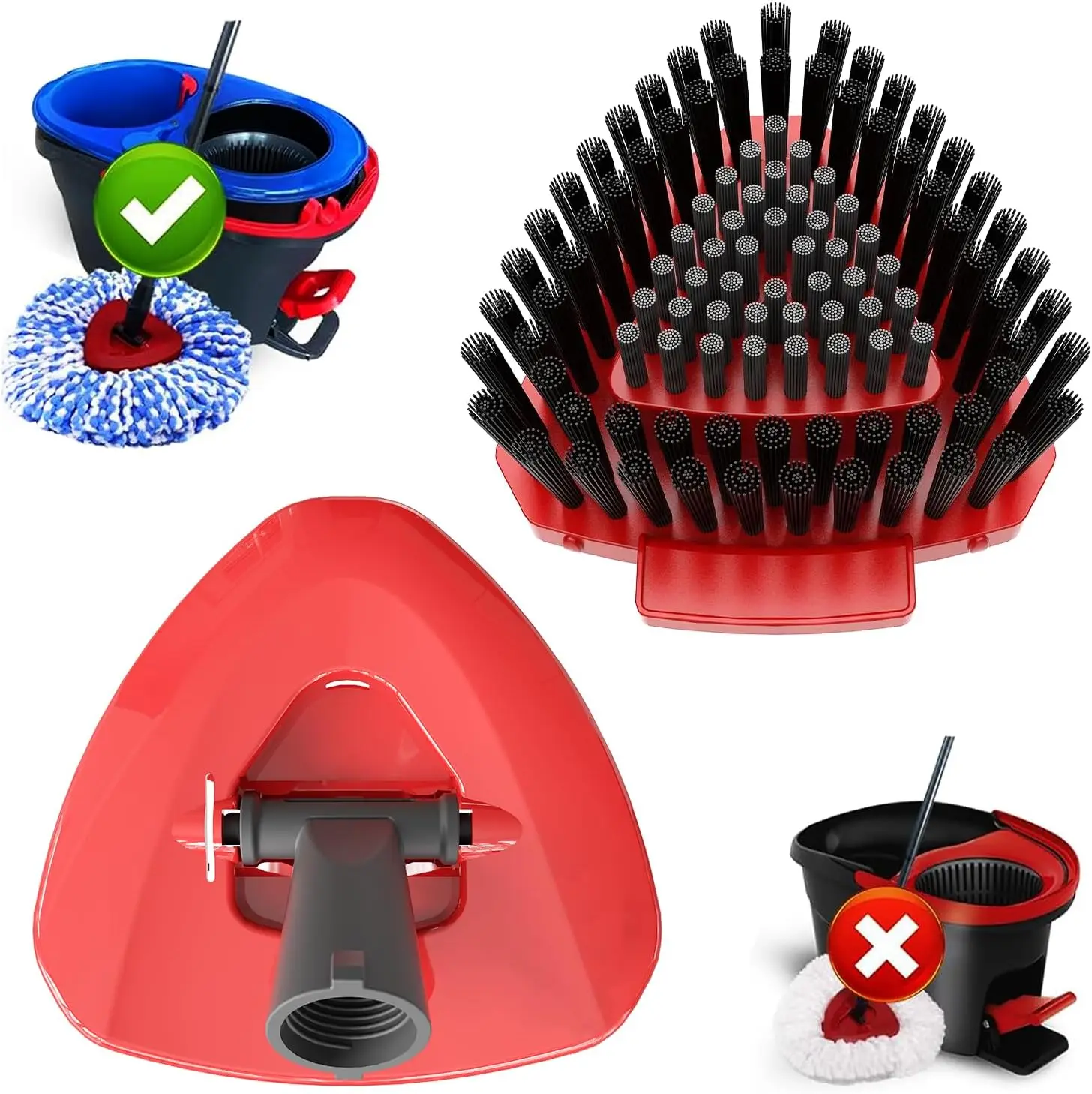 

Маленькая вращающаяся швабра для замены основания + щетка для скруб для O Cedar, 2 бака RinseClean, щетка для скруббера для швабры и базовый набор, кухня, палуба, ванна