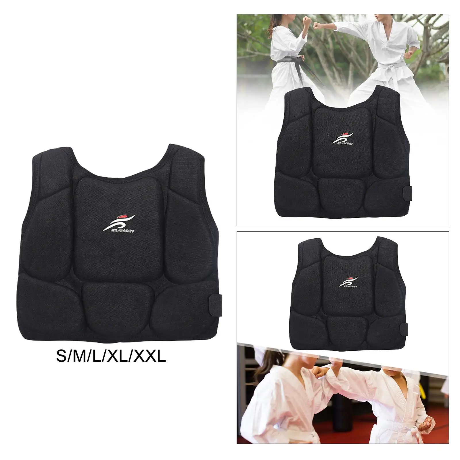 

Karate Chest Guard Belly Protection Heavy Punching Taekwondo Protector for