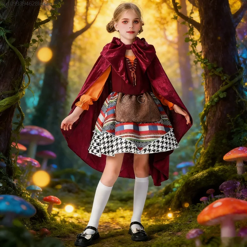 

Carnival Mädchen Princess Costume Deluxe Medieval Lolita Witch Outfit World Book Day Cosplay Fancy Party Stage Performance Dress
