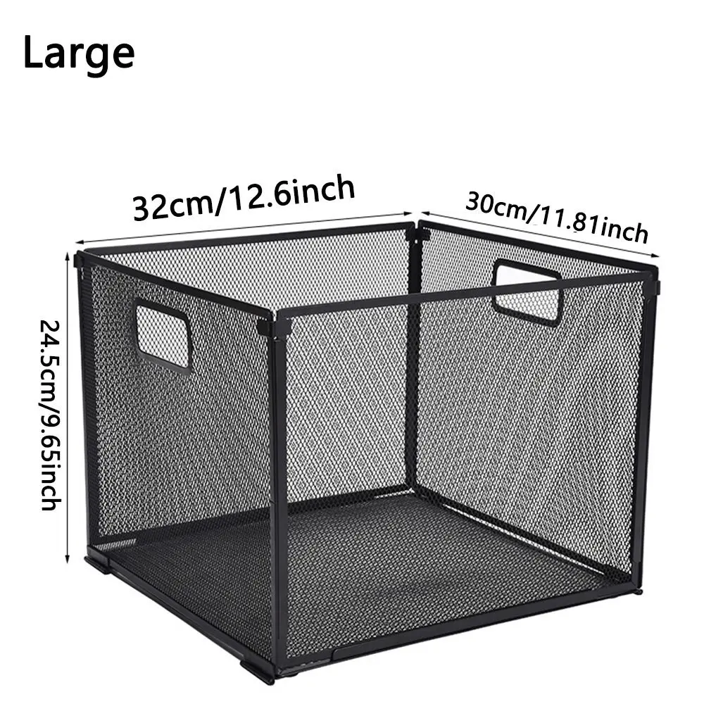 Mesh Metal Hanging File Folder Organizer Detachable Folders Not Included Folder Storage Box Antislip Black Document Tray Home