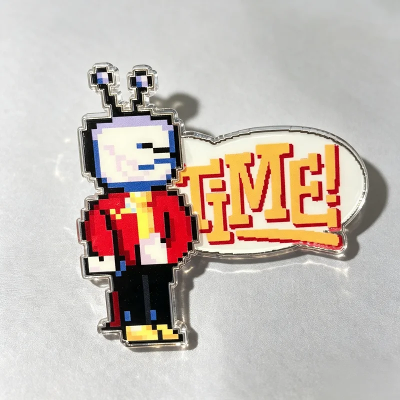 DeLtarune Flowey Acrylic Pin Cute UnderTale Game Character Brooch Video‑Game Fans Collectible Badge
