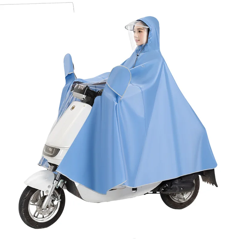 2 Person Electric Bike Rain Poncho Full Body One Piece Heavy Duty Waterproof Unisex Outdoor Scooter Motorcycle Raincoat
