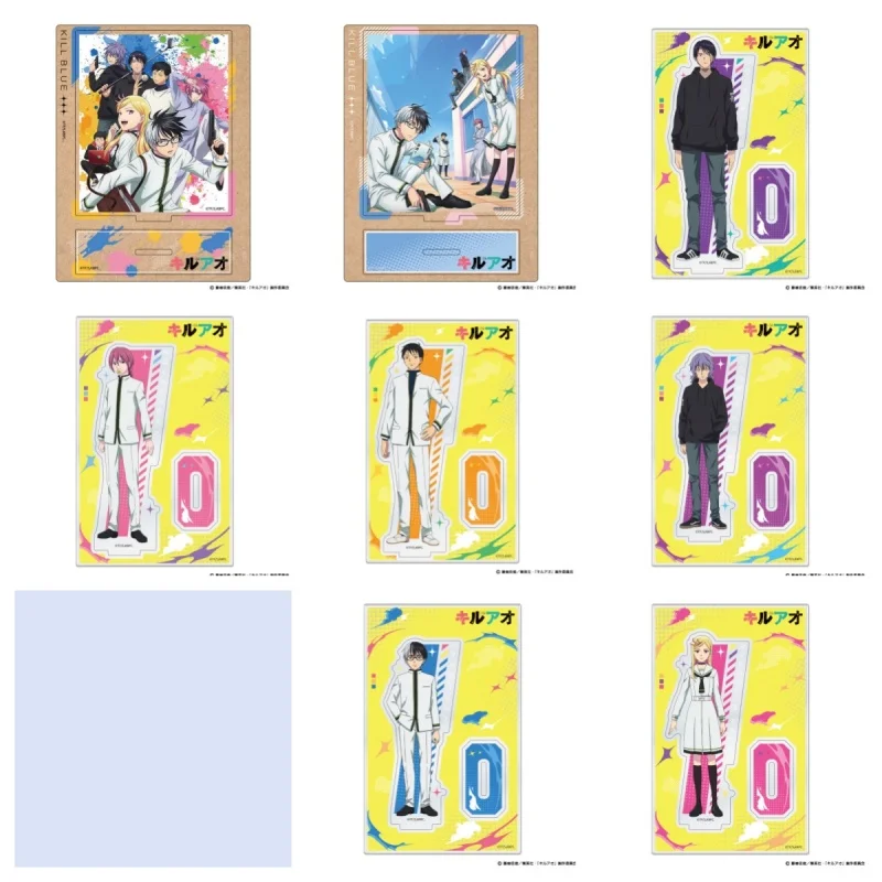 Anime Kill Blue 15cm Shin Kohazame Eiji Rindou Noren Mitsuoka Juzo Ogami Acrylic Stand Figure KeychainsDesktop Ornament Souvenir