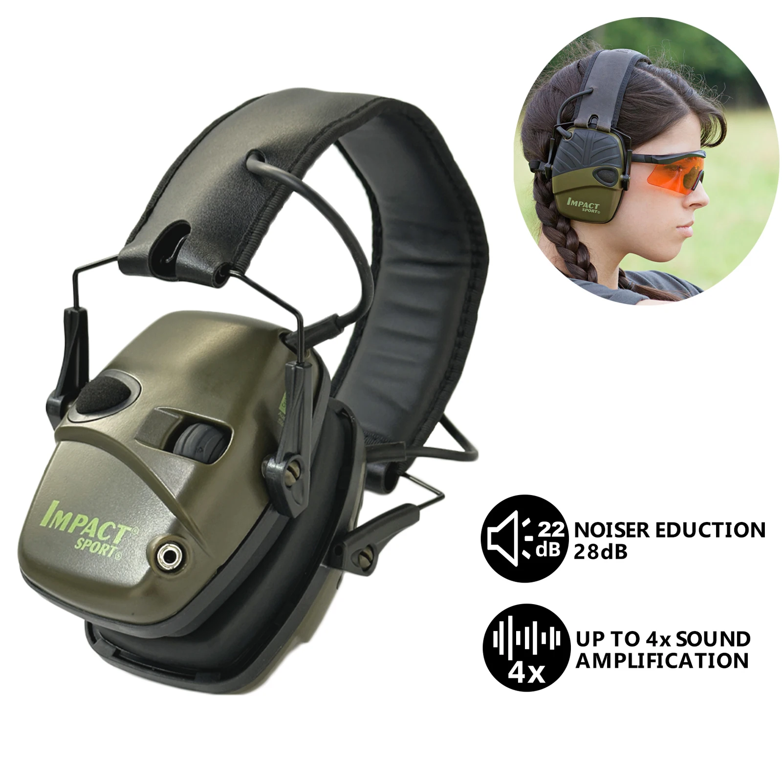 Hot!Earmuffs Active Headphones with Case for Shooting Electronic Hearing protection Headset Noise Reduction hunting headphone