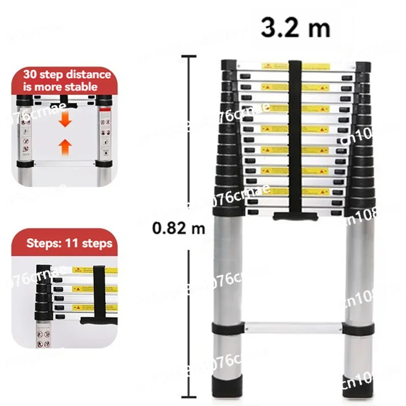 Thickened Multifunctional Telescopic Ladder Portable Home Aluminum Alloy Engineering Ladder Outdoor Lifting Bamboo Ladder