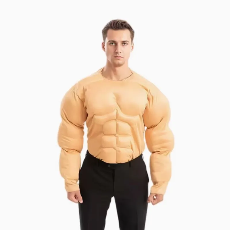 الكبار العضلات تي شيرت لoween دور اللعب وهمية Abs تي شيرت الاسمية أداء زي الرجال Faion ألياف البوليستر المرحلة Perfo...
