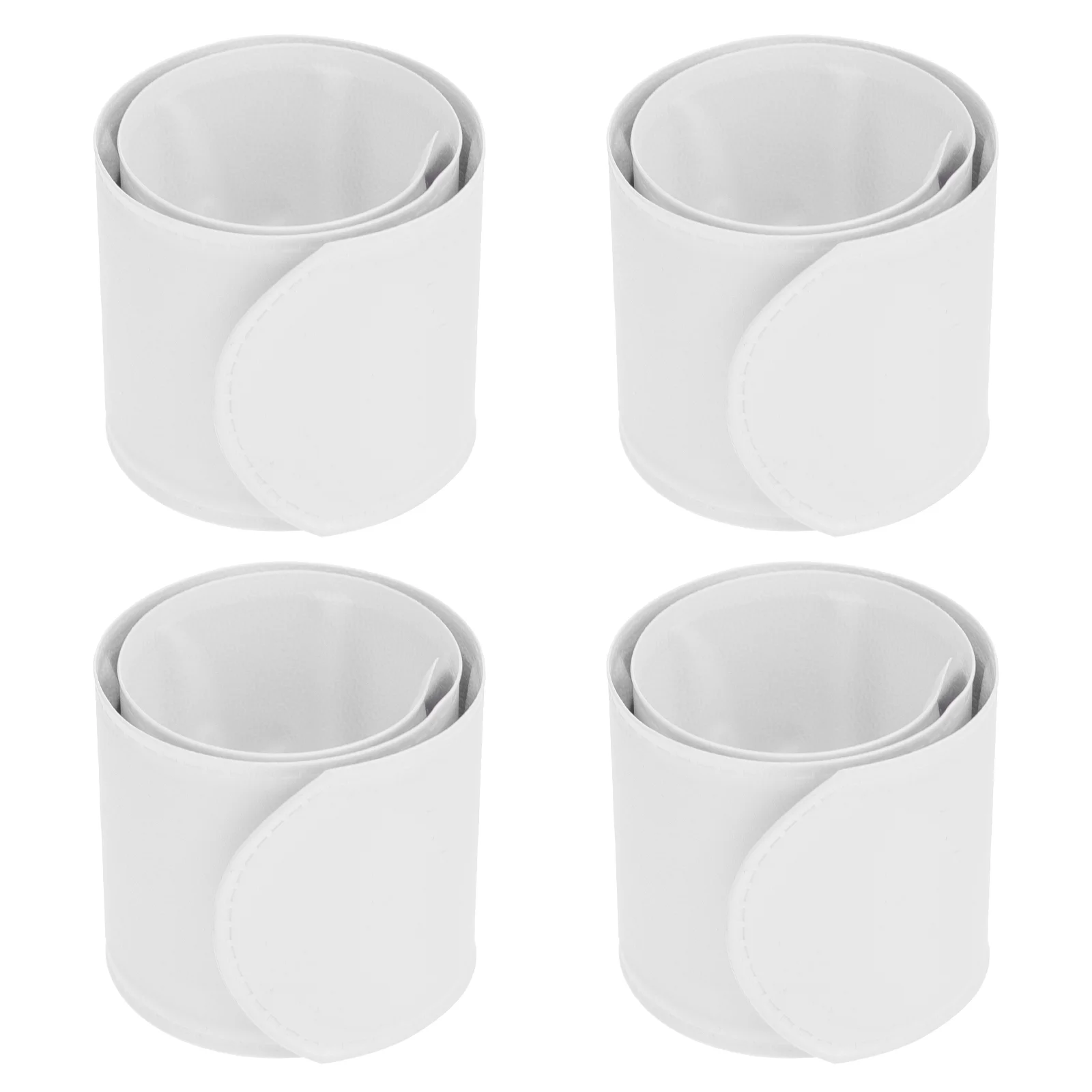 100 Pcs Blank Papa Circle Pure White Ring Child Adult Slap Bracelets for Party 2180X300X001CM Steel Sheet DIY Bands Wrist