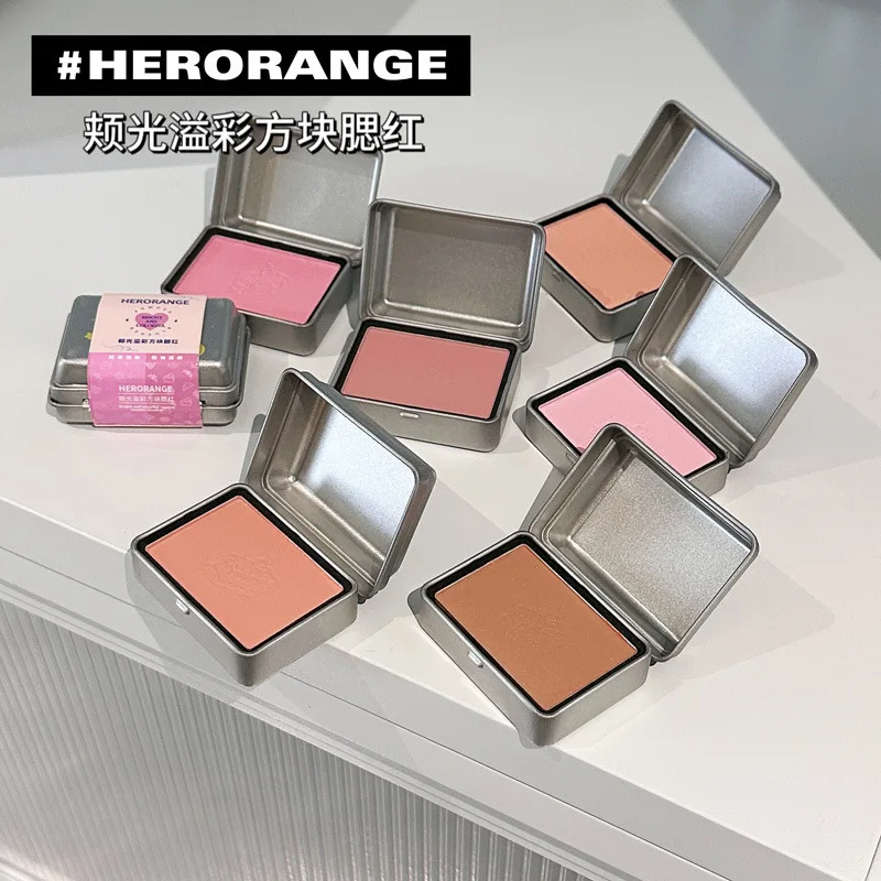 Herorange Monochromatic Grey Powder Blush Natural Shading Highlighting Low Saturation Matte Pure Desire Face Makeup