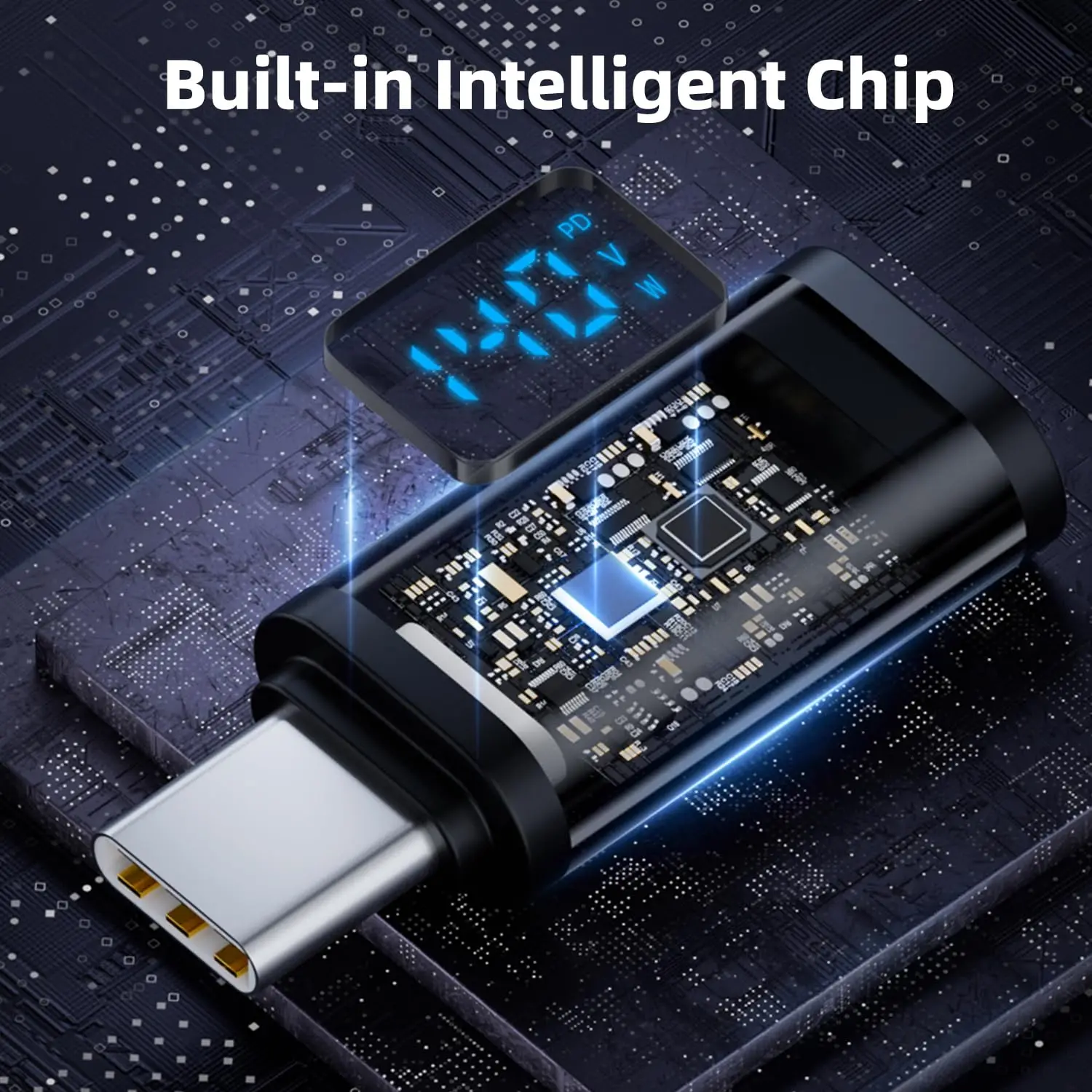 USB-C Adapter with LED Display PD 140W USB Type C Male to Female Connector for iPhone 15 Series iPad Air/Pro MacBook image 5