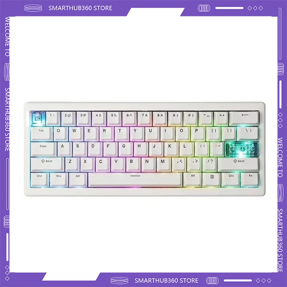 

Cidoo Qk61 Mechanical Keyboard QMK Hot-Swappable Wireless Bluetooth Wired 3 Modes Pads Custom Gaming Keyboard for Office Gaming