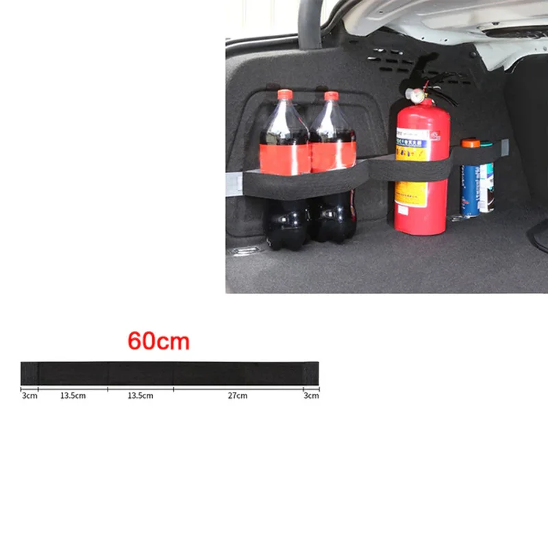 Auto Zurück Hinten Stamm Elastische Mesh Feste Riemen Auto Innen Organizer Feuerlöscher Lagerung Net Sitz Zurück Befestigung Tasche Auto Zubehör