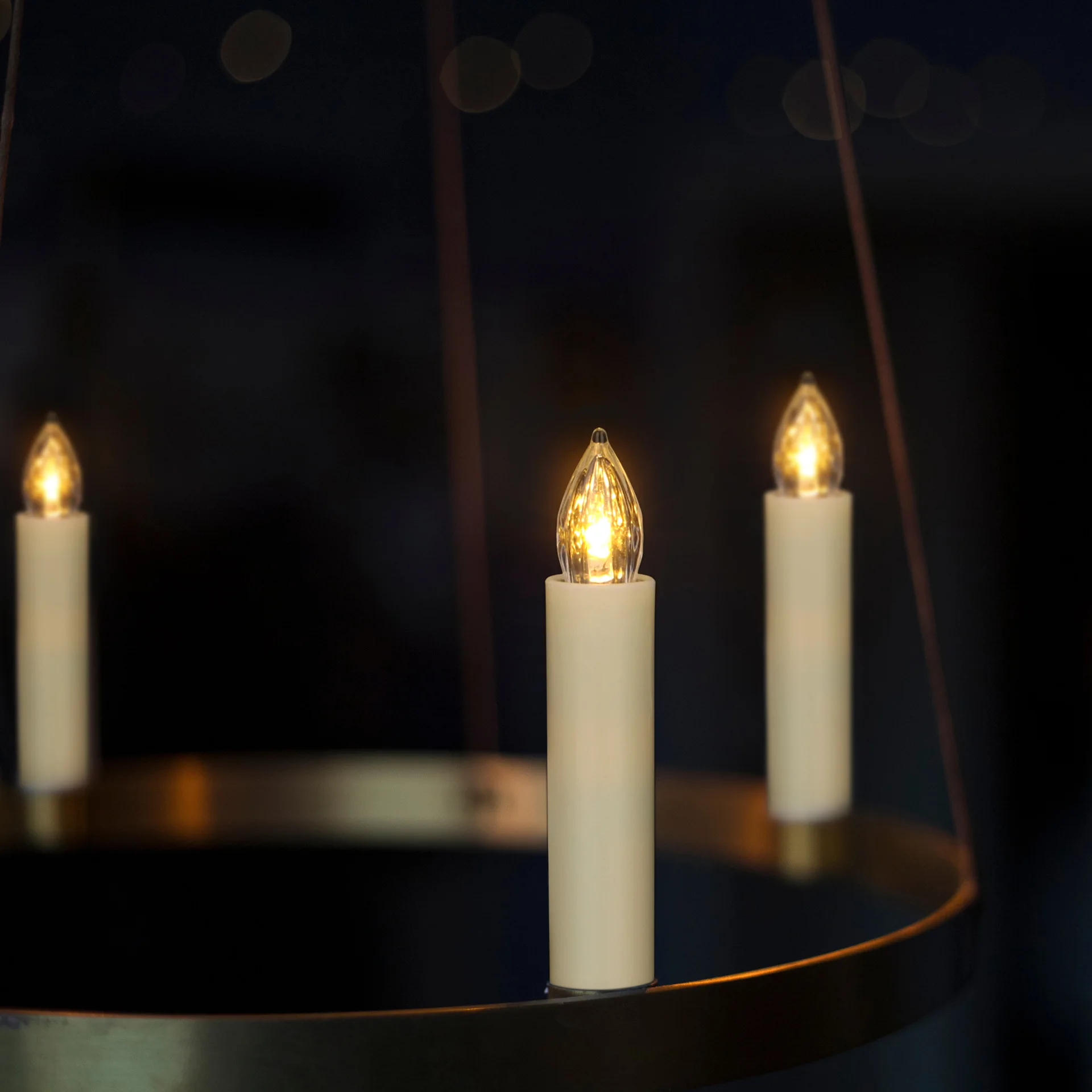 10x Christmas Tree Clip On Candles & Lengthened Spring,Remote Control 9.2-10cm 3D Wick taper candle Battery Operated Window Lamp