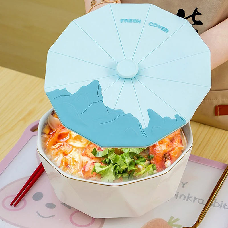 1PCS Silicone Microwave Bowl Cover Food Wrap Bowl Pot Lid Food Fresh Cover Pan Lid Stopper Bowl Covers Cooking Kitchen Tool