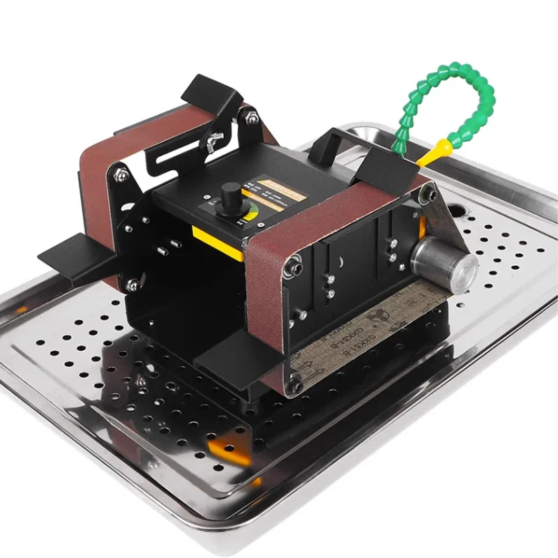 Multifunction Electric Belt Sander Desktop Double Head Water Grinder Sharpener Woodworking Metal DIY Polishing Grinding Machine
