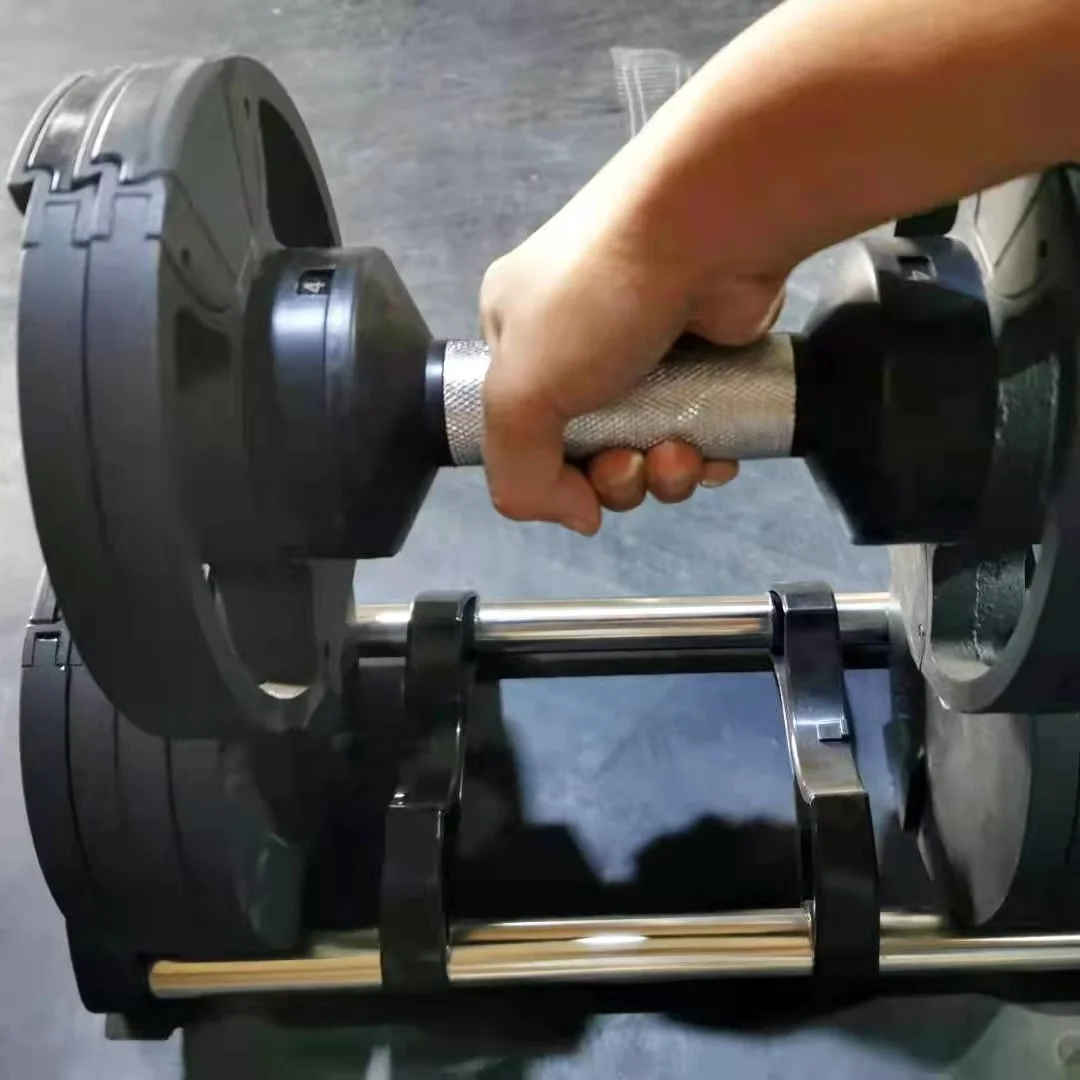 

Premium Gym Strength Fitness Equipment Cast Iron Adjustable Dumbbell 32KG
