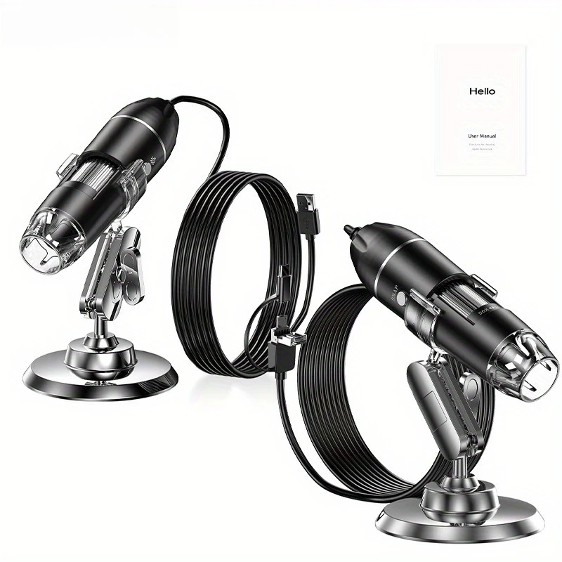 

1600X Pixel Digital Microscope Camera, 3-In-1/Usb Portable Electronic Microscope for Skin Examination, and Circuit Testing Tool