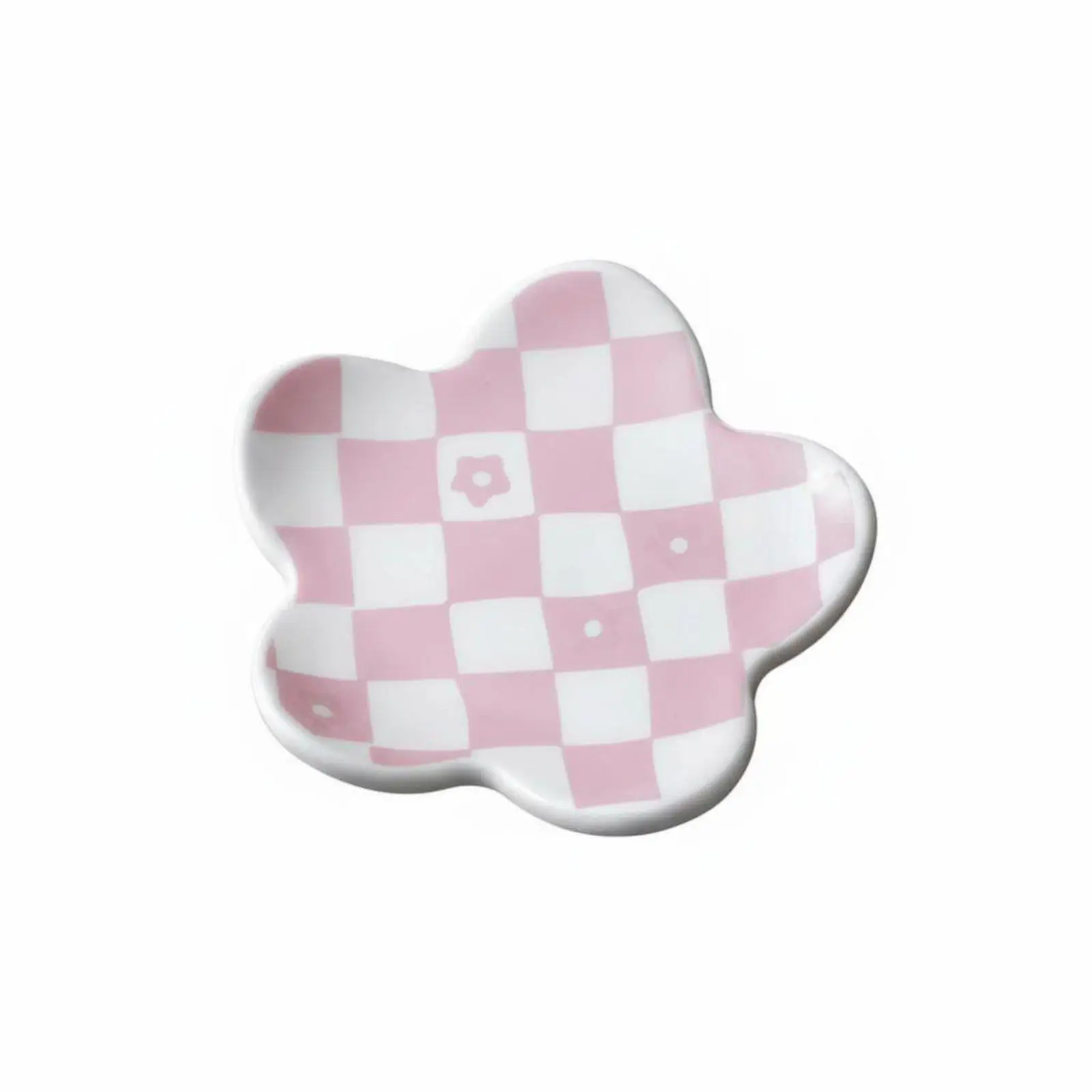 Ceramic Petal Plate Pastel Macaron Hues Artistic Jewelry Organizer Decorative Tray for Desktop Decor
