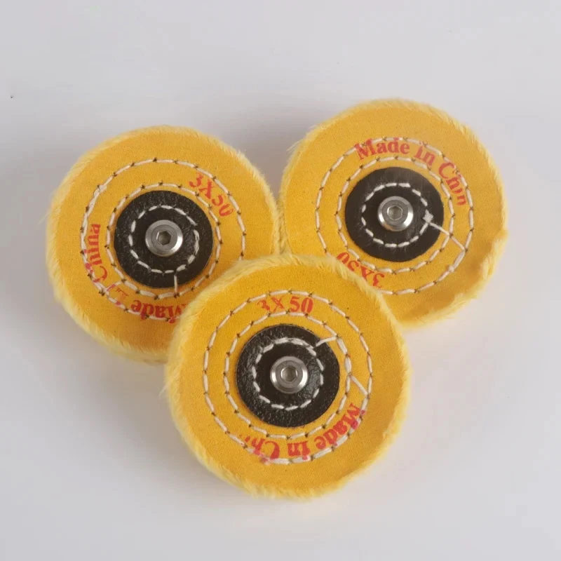 Yellow Circular Polishing Cloth Wheel Polishing Metal Woodworking Sanding Belt Machine DIY Grinding Tool Accessories