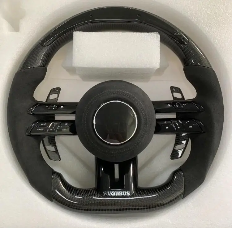 

For High Quality Modified Alcantara Leather LED Carbon Fiber Steering Wheel For Benz W204 W205 W211 W212 W213 2005-2021 Year