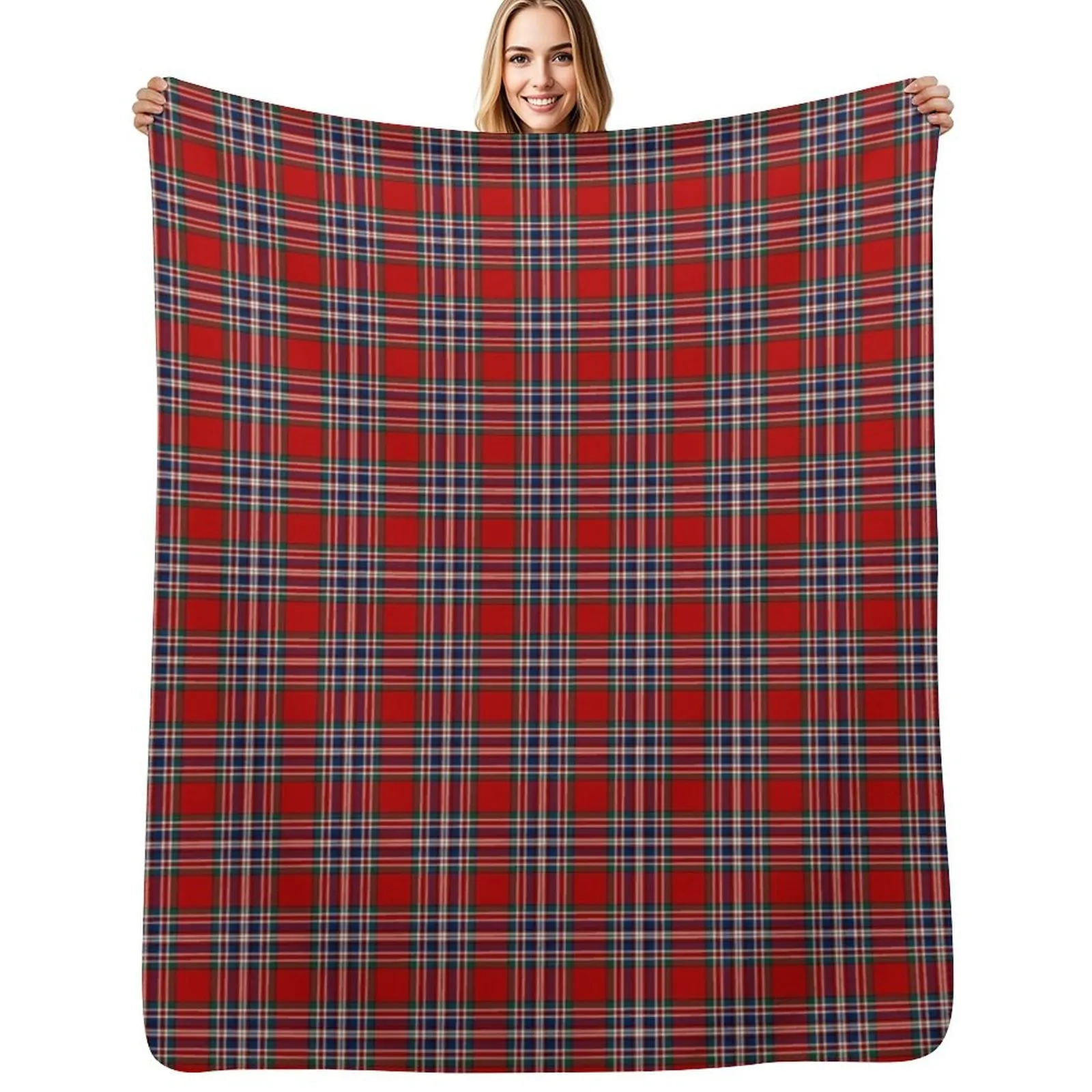 

Clan MacFarlane Tartan Throw Blanket All Weather Soft Throw Blanket for Sofa