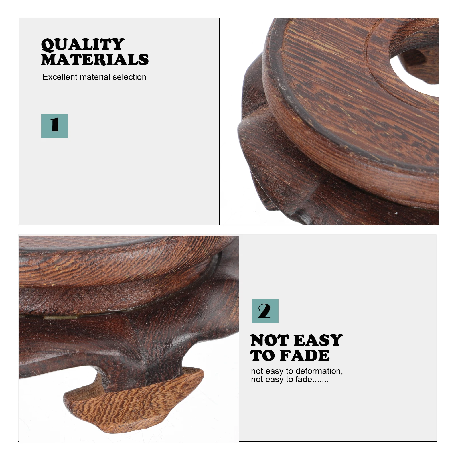 Hollow Wooden Base For Flower Pots And Crafts Fine Workmanship Chinese Style Design Home Decoration