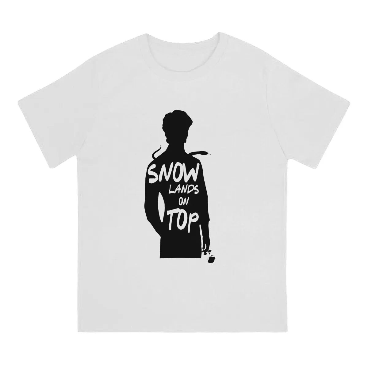 T-The Hunger Games Coriolanus Snow Men's TShirt Snow Lands On Top Coriolanus Snow Black Individuality T Shirt Graphic