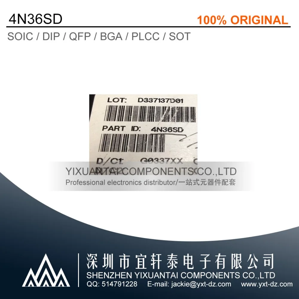 STOCK 10pcs/lot Free shipping  4N36SD  OPTOISO 5.3KV TRANS W/BASE 6SMD  New Original