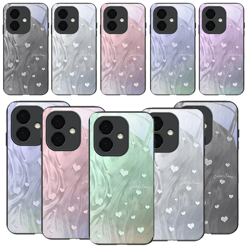Étui de téléphone en verre pour Oppo A 40 A54s A16 A98 A3x A80 A74 A60 A17 A96 A93 A38 A18 A79 A58 A78 A73 A60 A3, brille dans l'obscurité