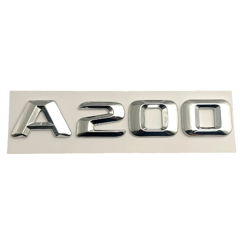 ABS 3D Chrome Letters For Car Stickers Mercedes  A45 AMG A160 A180 A200 A250 A260 W176 W177 Trunk Emblem Logo Badge Accessories