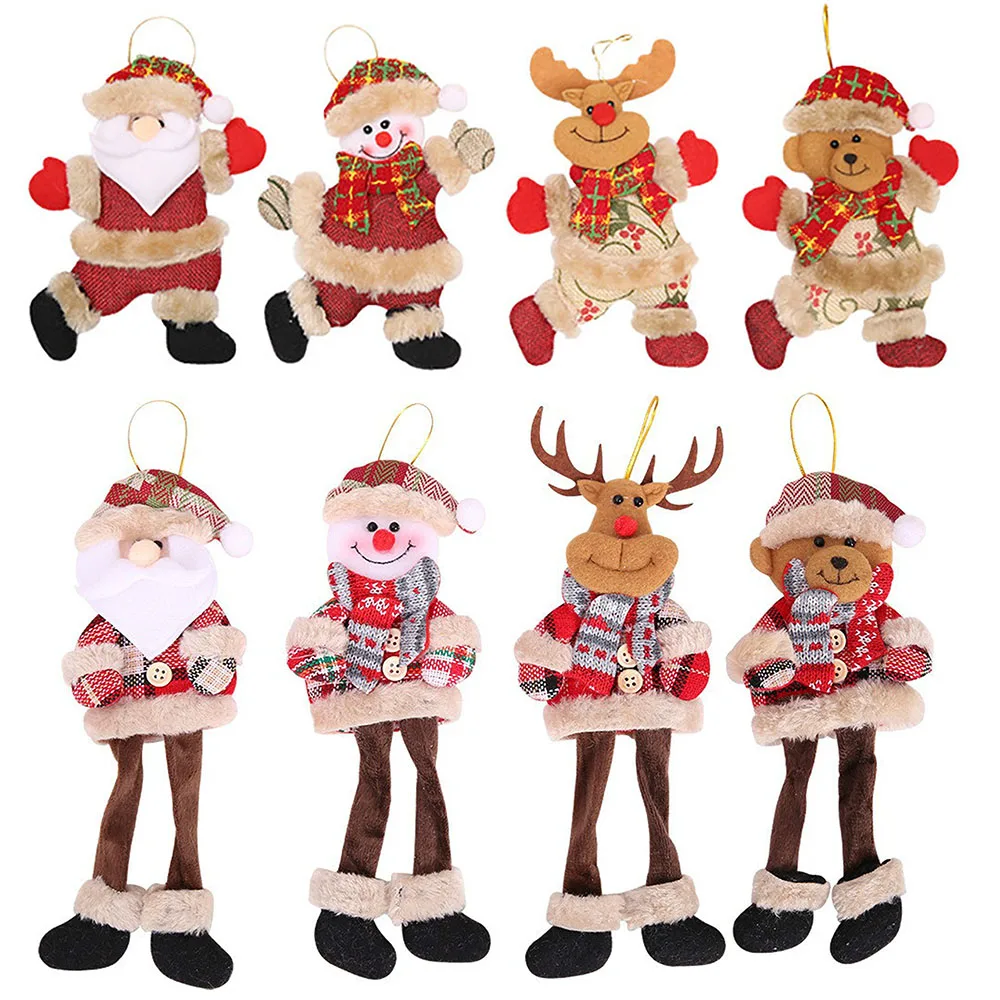 

New Year 2021 Cute Santa Claus Snowman Dolls Christmas Tree Decoration for Home Xmas Elf Navidad Kids Gift Merry Christmas Decor