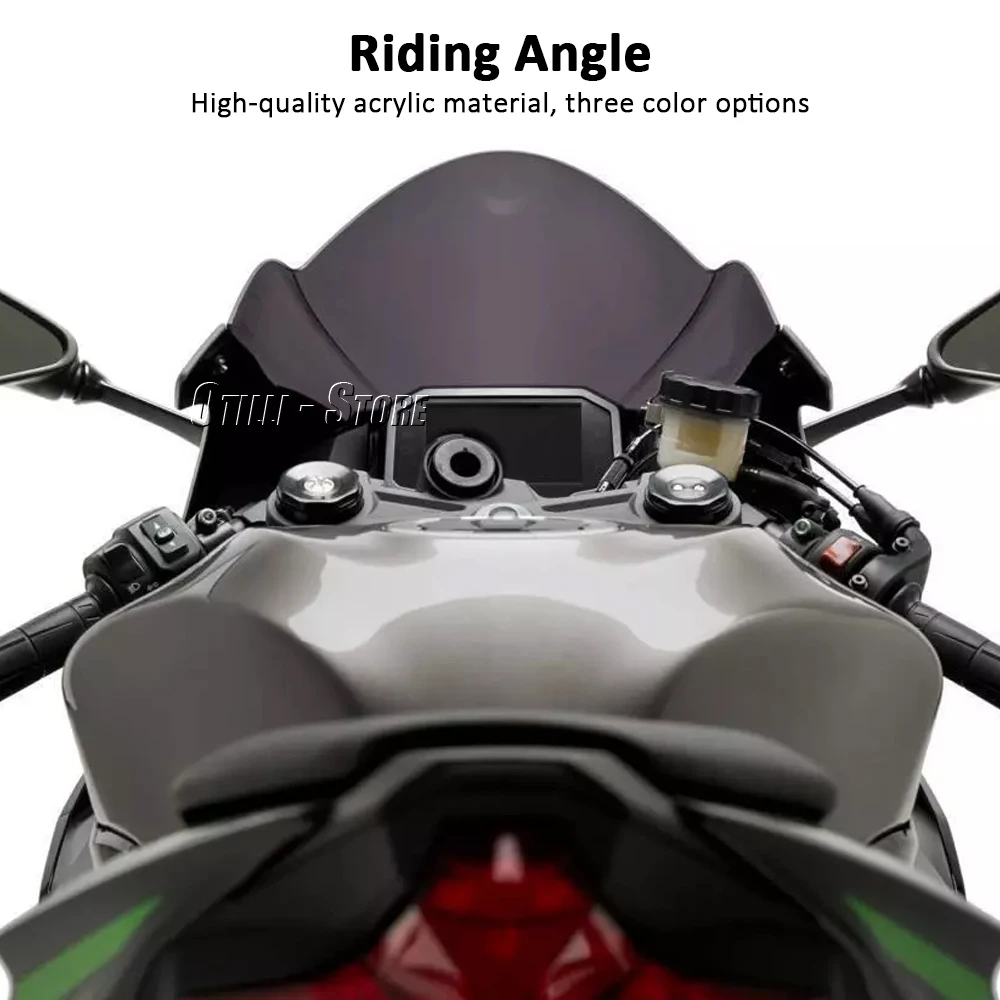 Parabrezza Parabrezza Per Kawasaki NINJA ZX6R ZX-6R ZX 6R Ninja 2024 2025 Moto Vento Deflettore Doppia Bolla Vento schermo