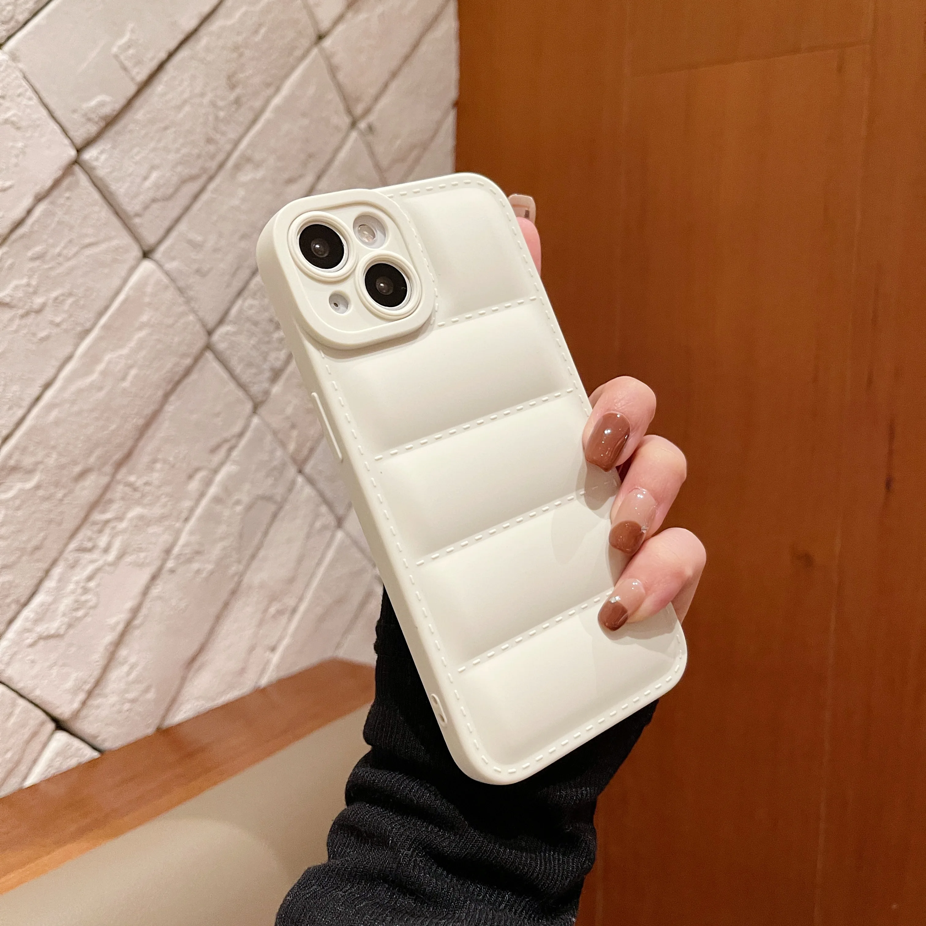 Puffer Phone Case for iPhone 14 13 12 11 Pro Max Down Jacket Phone Cases for iPhone 11 Xr 7 8 Plus