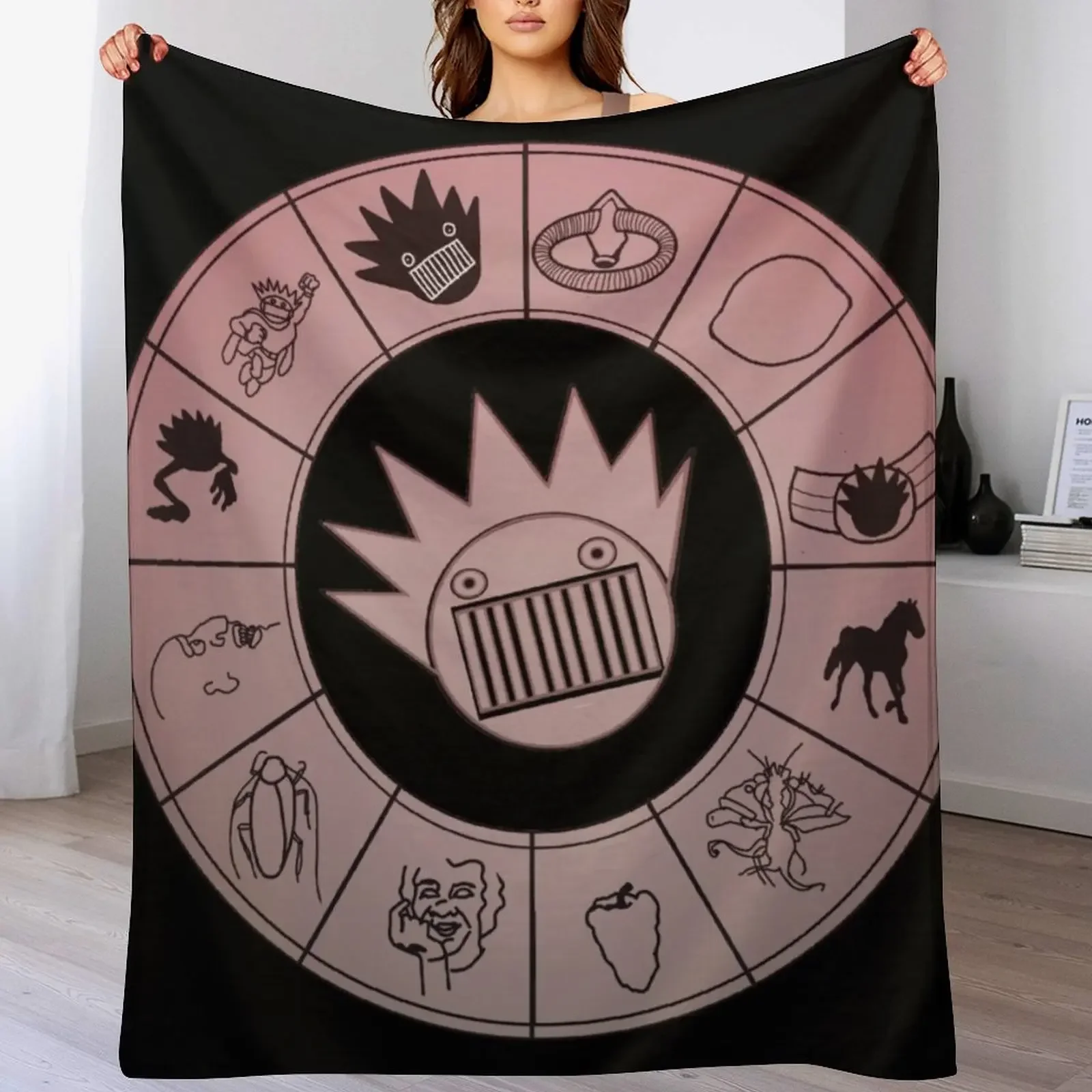 

Boognish Rising Throw Blanket Cozy Light Blanket for Travel Camping Picnic