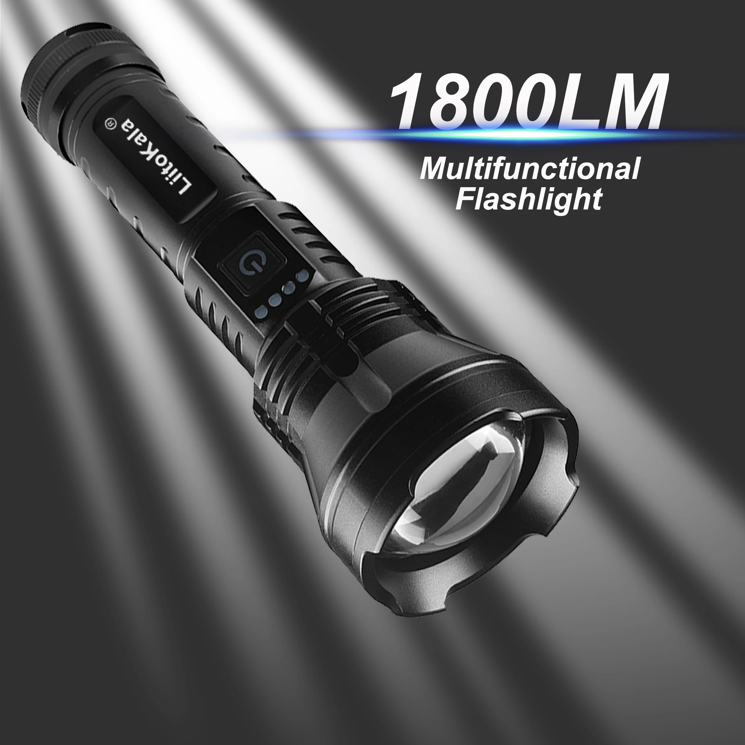 LiitoKala LF-903 26550 مصباح يدوي محمول عالي الكثافة للتخييم والتنزه في حالات الطوارئ كشاف خارجي