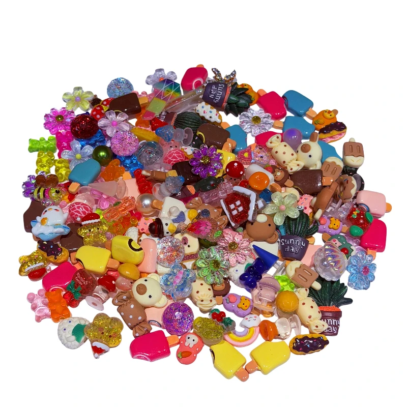 10-100pcs Random Flowers Animals Shoe Buckle Sandals DIY Accessories Resin Shoes Charms Clogs Pins Decor Kids Women Party Gift