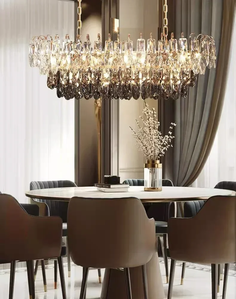 Postmodern Light Luxury Chandelier Crystal Simple Feather Art Home Decoration Suitable for Living Room, Dining Room